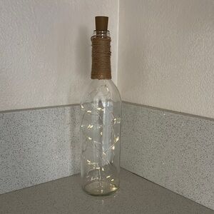 Decorative Glass Bottle with String Lights